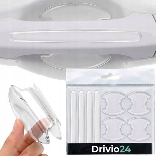 Ochranné 3D nálepky pryskyřičné Drivio24 8 ks pod kliky dveří a zrcátka
