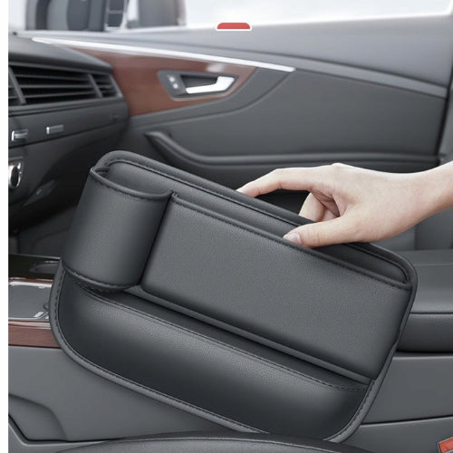 Úložný box medzi autosedadlami, držiak na poháre, organizér z eko kože pre vodiča, Drivio24 