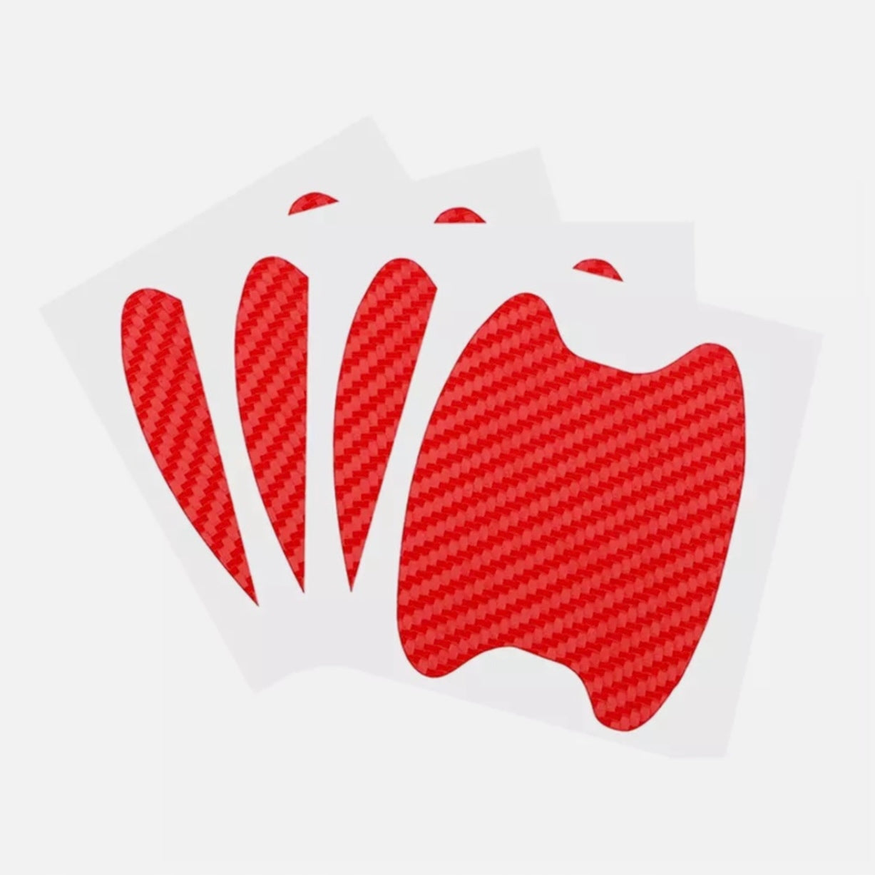 4x nálepky z uhlíkových ochranných fólií na kľučky dverí auta Drivio24 