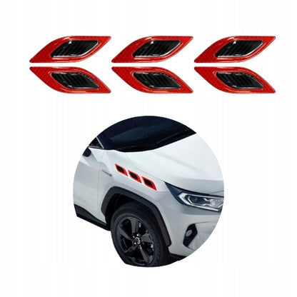 6x Reflexné nálepky na auto, ochranná fólia 3D Drivio24