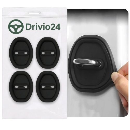 4x Silikónové kryty tlmičov zámkov dverí auta, sada Drivio24