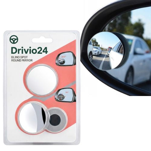 2x Dodatočné bočné zrkadlo do auta, slepého uhlu, samolepiace, vypuklé, Drivio24