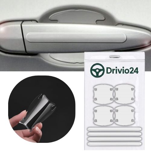 Silné samolepky pod dverné kľučky na auto, gélové, hrubé, 8 kusov, Drivio24