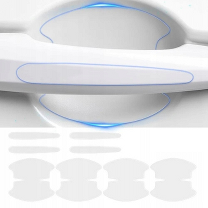 8x Ochranná fólia, nálepky pod dverné kľučky, bezfarebné, Drivio24