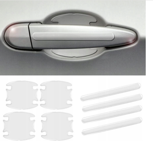 Silné samolepky pod dverné kľučky na auto, gélové, hrubé, 8 kusov, Drivio24