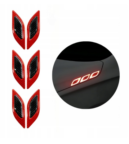 6x Reflexné nálepky na auto, ochranná fólia 3D Drivio24