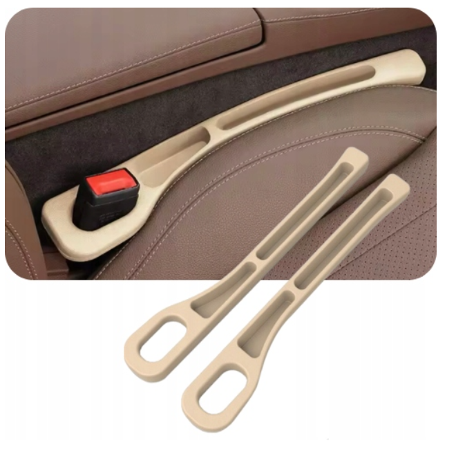 Organizér do priestoru medzi sedadlá auta, béžová farba, 2 kusy, Drivio24