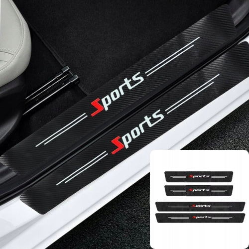 Sada 5x karbónové nálepky Sports na prahy + kufor Drivio24