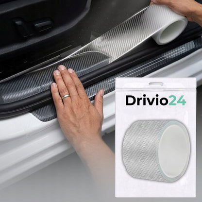 Ochranná fólie průhledná na prahy dveří Drivio24 3 m carbon