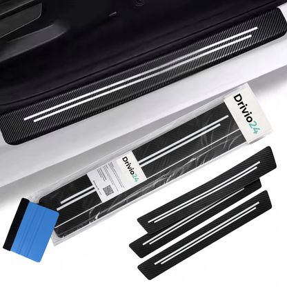 Nakładki na progi drzwi Drivio24 4 szt. carbon 3D ochrona + styl