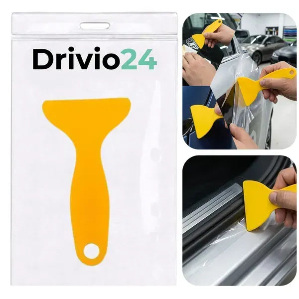 Žltá stierka na montáž fólií a nálepiek Drivio24