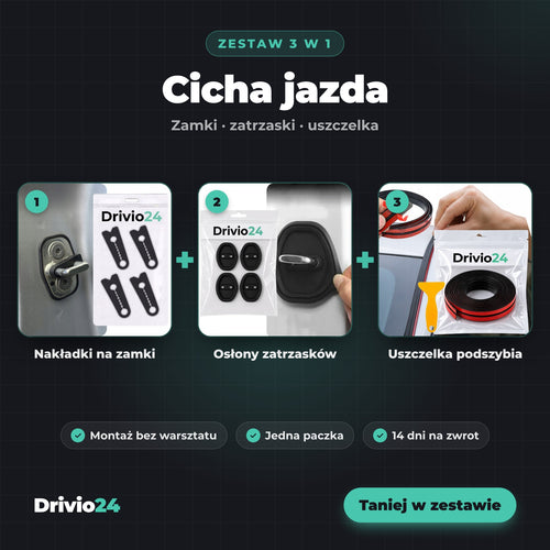 Sada Tichá jazda – odhlučnenie zámkov, kryty západiek, tesnenie